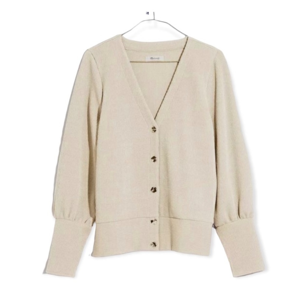 Madewell ottoman rib cardigan top